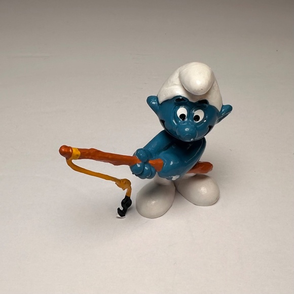 Vintage Fishing Smurf Figure – Bully – West Germany – © Peyo - Picture 8 of 9